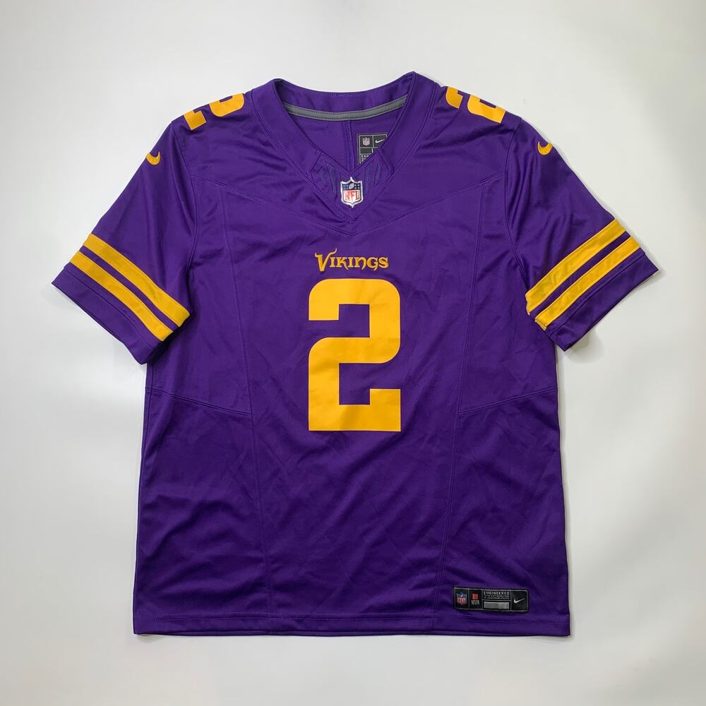 Minnesota Vikings Jersey Mens L Large Purple Jefferson #2 NFL Engineered